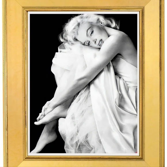 Marilyn Monroe | Art | Marilyn Monroe White Dress Fantasy Print Beautiful  Gold Framed | Poshmark